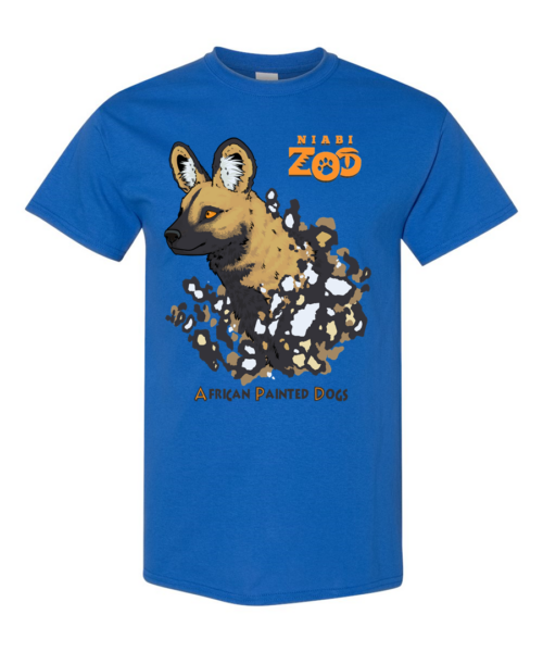 African Painted Dog Shirt - Blue